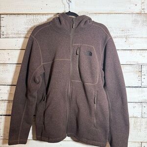 The North Face Thick Full Zip Hooded Sweater Jacket Denali Fleece Lined Medium M